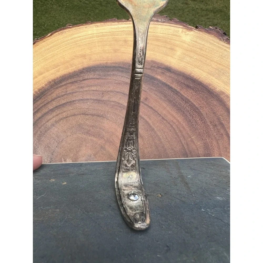 Handmade Spoon Art Jewelry Display Stand 1847 Rogers Bros Silverplate Fork